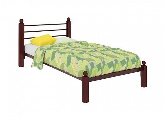 Кровать "Милана мини Lux" 900 мм (ламели) - Цвет: Коричневый/Коричневый (дерево)