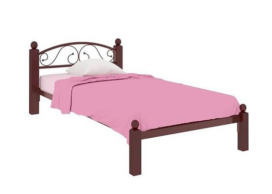 Кровать "Вероника мини Lux" 800 мм (ламели) - Цвет: Коричневый/Коричневый (дерево)
