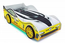 Детская кровать-машина "Такси Спецтранспорт" с подъемным механизмом