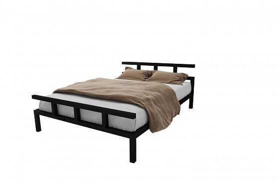 Кровать металлическая "Лофт" 900*2000 - Черный (металл)