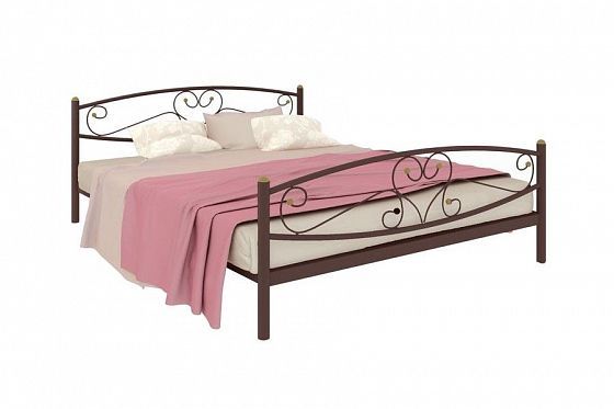 Кровать "Каролина Plus" 1600 мм (ламели) - Цвет: Коричневый