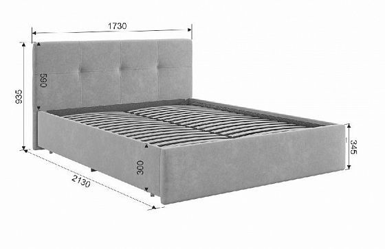Кровать с основанием "Веста" 1600*2000 - Кровать с основанием "Веста"  размеры