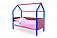 **Детская кровать-домик мягкий "Svogen" (Цвет: Синий/Лаванда)
