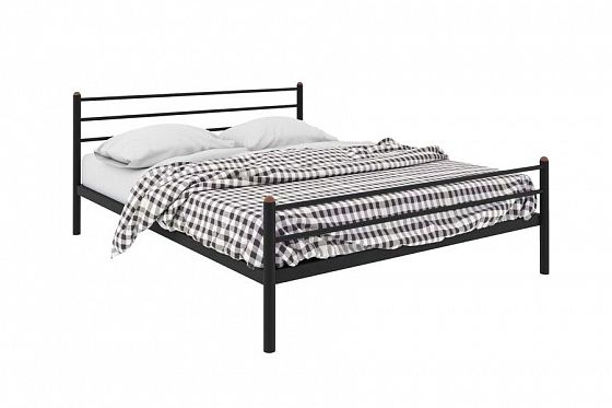 Кровать "Милана Plus" 1600 мм (ламели) - Цвет: Черный