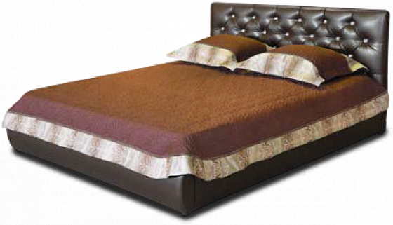 Интерьерная кровать "Валенсия" со стразами или пуговицами (с подъемным механизмом/дно ЛДСП) 1200 мм