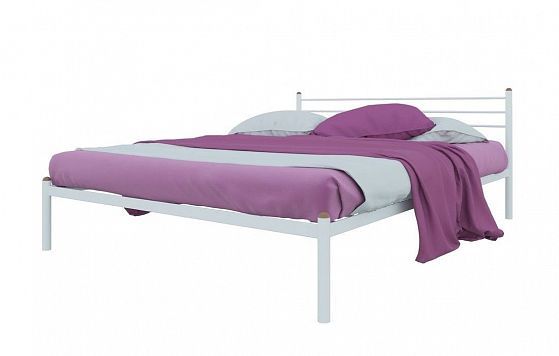 Кровать "Милана" 1600 мм (ламели) - Цвет: Белый