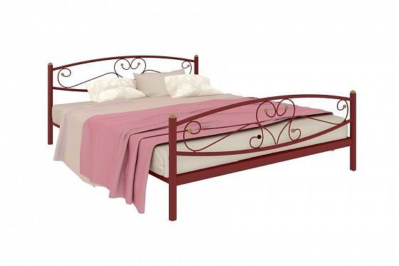 Кровать "Каролина Plus" 1600 мм (ламели) - Цвет: Красный