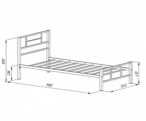Кровать металлическая "Кадис 120" - Схема