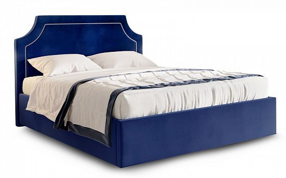 Кровать "Катрин" 1400 + ортопедическое основание - Цвет: Мора Синий