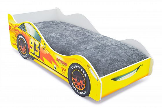Детская кровать-машина "Тачка желтая" с подъемным механизмом - Детская кровать-машина "Тачка желтая"