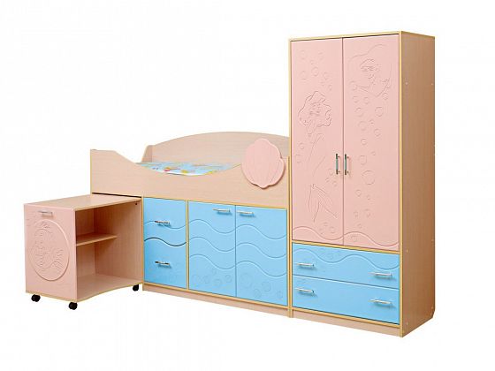 Набор мебели для детской комнаты "Юниор-12.2" глянец - Набор модульной мебели для детской комнаты "Ю