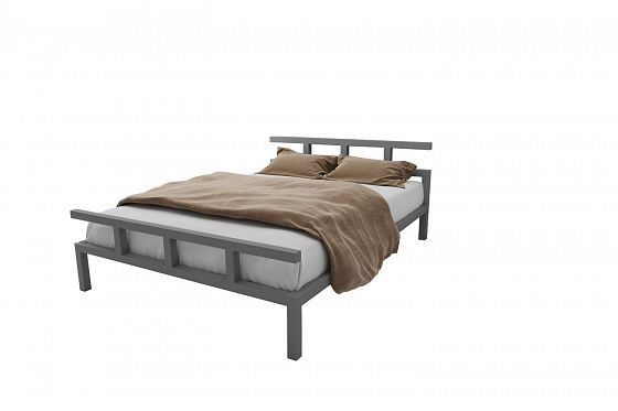 Кровать металлическая "Лофт" 1600*2000 - Серый (металл)