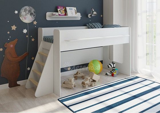 Детская кровать "Легенда 23.1" (Белая) Цвет: Белый