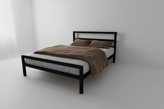 Кровать металлическая "Комфорт" 1200*2000 - Черный (металл)