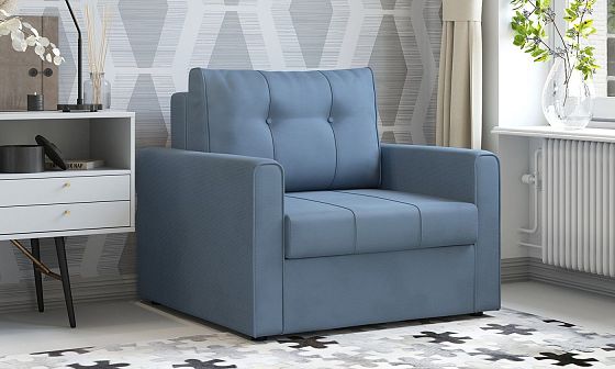Кресло-кровать "Лео" - В интерьере, цвет: 361 (Тори Серо-Синий)