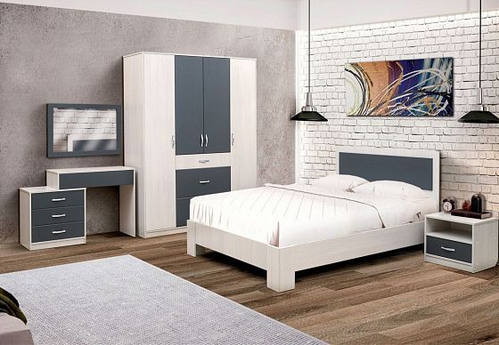 Набор мебели для спальни "Венеция 6" с кроватью 1600*2000 мм глянец - Набор мебели для спальни "Вене