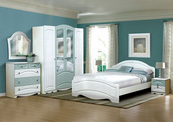 Набор мебели для спальни "Венеция 4" с кроватью 1400*2000 мм глянец - Набор мебели для спальни "Вене