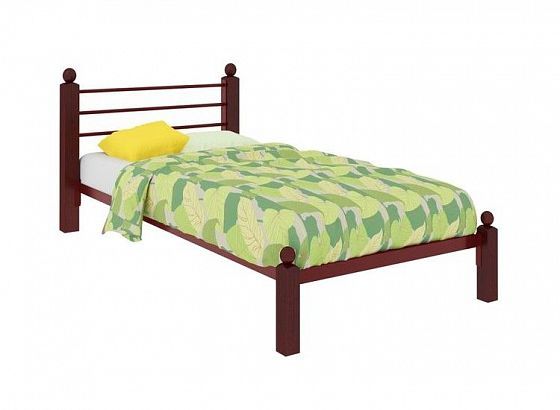 Кровать "Милана мини Lux" 900 мм (ламели) - Цвет: Красный/Коричневый (дерево)