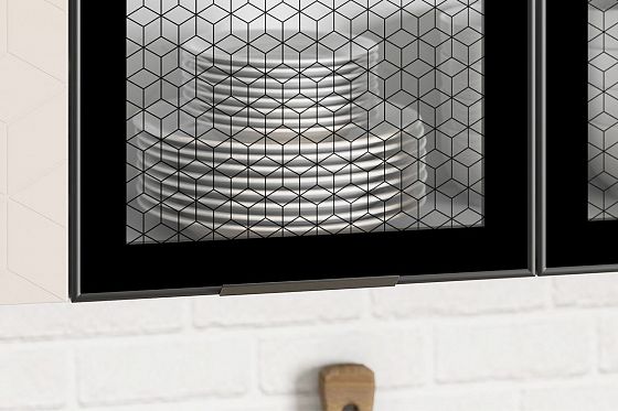 Кухонный гарнитур "Стоун 2.0" - Кухонный гарнитур "Стоун 2.0": элемент декора верхний шкаф 2, стекло
