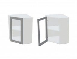 Шкаф верхний угловой "Констанция" ШВУСО600 со стеклом (оконное)