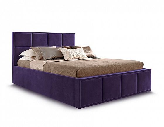 Кровать "Октавия" 1600 + ортопедическое основание с ПМ - Цвет: Мора Фиолетовый