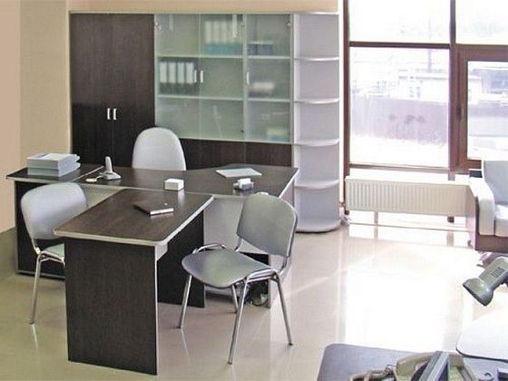 Мебель для офиса "Профикс" - Композиция 3, цвет: Дуб Венге/Серый