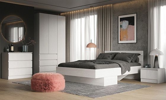 Модульная спальня "Акация" - Комплектация 2, цвет: Белый Древесный