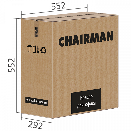 Кресло "Chairman 015" - размеры коробки